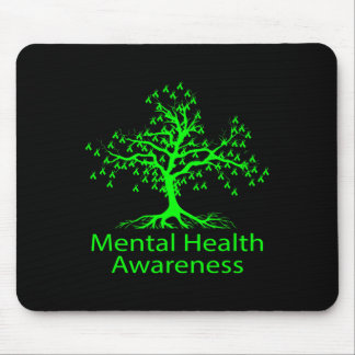 Psychische Gesundheit Bewusstsein Grüne Bäume Psyc Mousepad