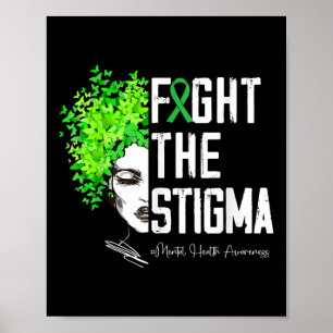 Psychische Gesundheit Bewusstsein Herz Kampf gegen Poster