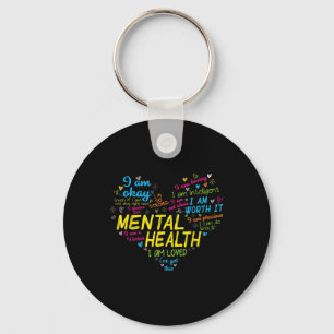Psychische Gesundheit Bewusstsein Herz Psychische  Schlüsselanhänger