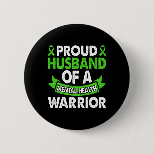 Psychische Gesundheit Bewusstsein Husbynd Krieger  Button