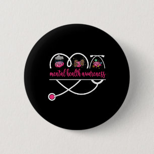 Psychische Gesundheit Bewusstsein Krankenschwester Button
