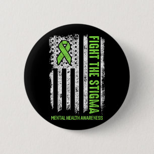 Psychische Gesundheit Bewusstsein Monat Kampf gege Button