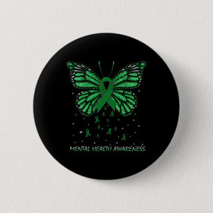 Psychische Gesundheit Bewusstsein Schmetterling Ko Button