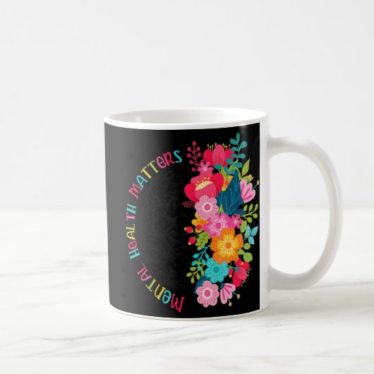Psychische Gesundheit Blume verbreiten psychische Kaffeetasse (Rechts)