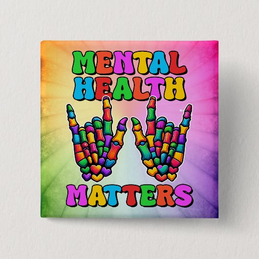 Psychische Gesundheit Button (Vorderseite)