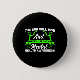 Psychische Gesundheit Die Sonne wird die psychisch Button