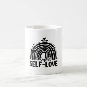 Psychische Gesundheit ein Pokal der Selbst-Liebe A Kaffeetasse