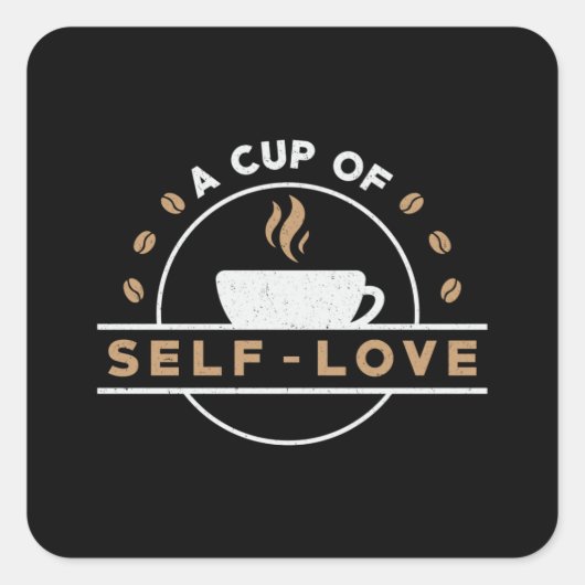 Psychische Gesundheit - eine Oase der Selbstversor Quadratischer Aufkleber (Vorderseite)