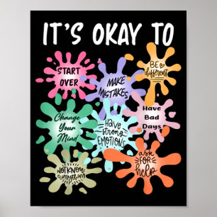 Psychische Gesundheit Es ist okay, Fehler zu mache Poster