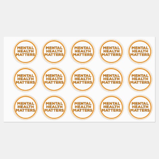 Psychische Gesundheit Etiketten (Blatt)