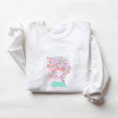 Psychische Gesundheit | Floral Woman Peach Candy Sweatshirt