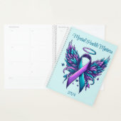 Psychische Gesundheit Fragen Bewusstsein Lila Aqua Planer (Anzeige)