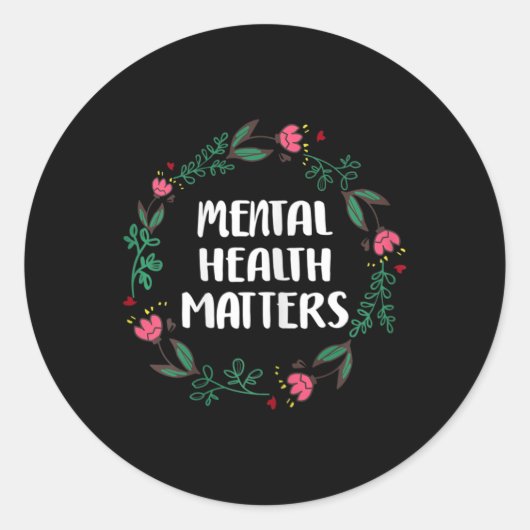 Psychische Gesundheit Fragen Bewusstsein Suizidprä Runder Aufkleber (Vorderseite)