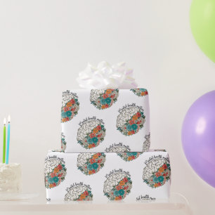 Psychische Gesundheit Fragen des Blumengehirns Psy Geschenkpapier