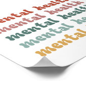 Psychische Gesundheit Fragen rückwirkendes Bewusst Poster (Ecke)