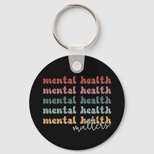 Psychische Gesundheit Fragen rückwirkendes Bewusst Schlüsselanhänger (Vorderseite)