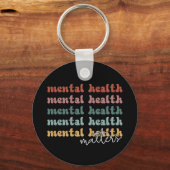 Psychische Gesundheit Fragen rückwirkendes Bewusst Schlüsselanhänger (Vorderseite)