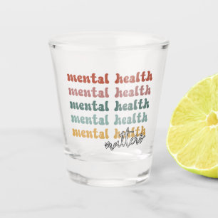 Psychische Gesundheit Fragen rückwirkendes Bewusst Schnapsglas