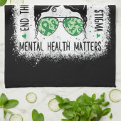 Psychische Gesundheit Fragen und Probleme der psyc Geschirrtuch (Gefaltet)