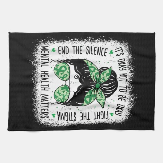 Psychische Gesundheit Fragen und Probleme der psyc Geschirrtuch (Horizontal)