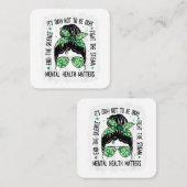 Psychische Gesundheit Fragen und Probleme der psyc Quadratische Visitenkarte (Vorne/Hinten)