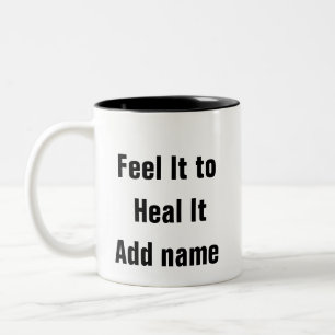 Psychische Gesundheit fühlt sich zu heilen IT-Ther Zweifarbige Tasse