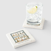 Psychische Gesundheit gepotteter Hauspflanzen Steinuntersetzer (Seitenansicht)