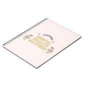 Psychische Gesundheit | Groovy Rainbow Peach Candy Notizblock (Linke Seite)