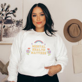 Psychische Gesundheit | Groovy Rainbow Peach Candy Sweatshirt