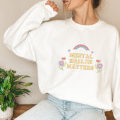 Psychische Gesundheit | Groovy Rainbow Peach Candy Sweatshirt