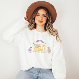 Psychische Gesundheit | Groovy Rainbow Peach Candy Sweatshirt