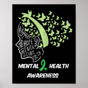Psychische Gesundheit Hoffnung Heilung Schmetterli Poster