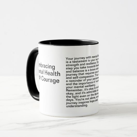 Psychische Gesundheit Inspiration Tasse (Vorderseite Links)