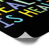 Psychische Gesundheit ist Bewusstsein für psychisc Poster (Ecke)