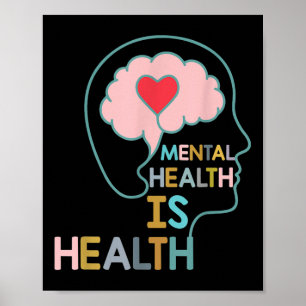 Psychische Gesundheit ist das Bewusstsein für psyc Poster