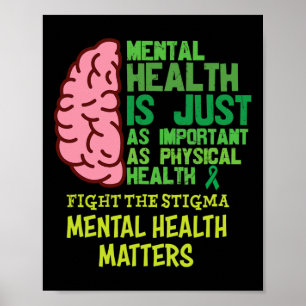 Psychische Gesundheit ist genauso wichtig wie körp Poster