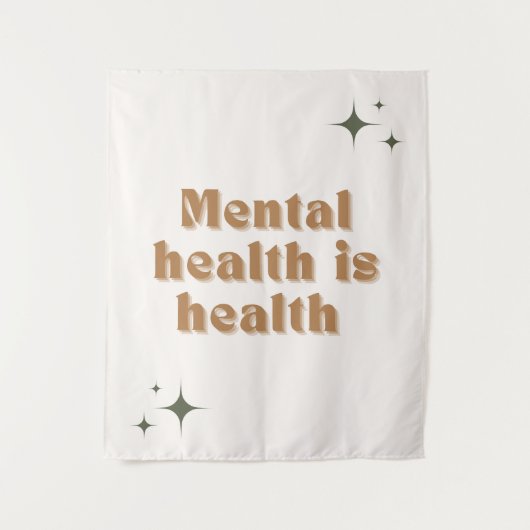 Psychische Gesundheit ist Gesundheitsband Wandteppich (Vorderseite)