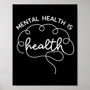 Psychische Gesundheit ist Niedliche Hirngesundheit Poster