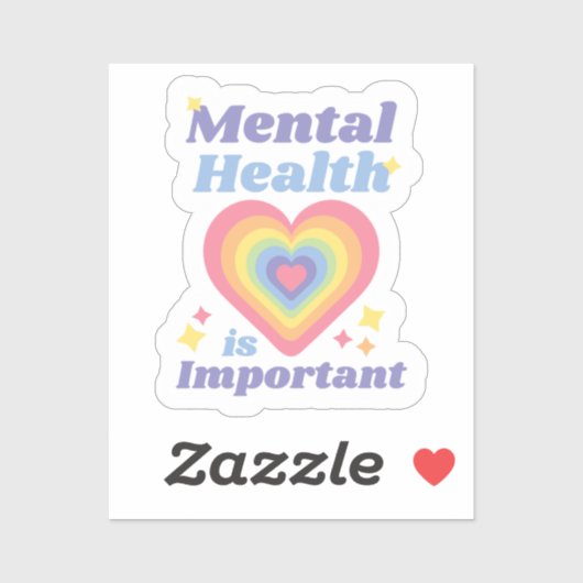 Psychische Gesundheit ist wichtig Aufkleber (Blatt)