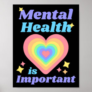 Psychische Gesundheit ist wichtig Bewusstsein Insp Poster