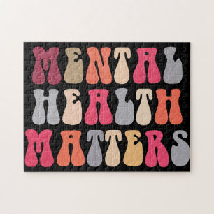 Psychische Gesundheit ist wichtig Frauen Therapeut Puzzle