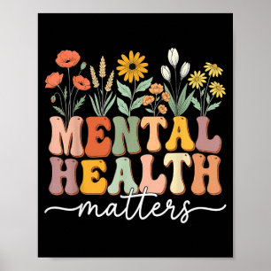 Psychische Gesundheit ist wichtig Menschliches Geh Poster