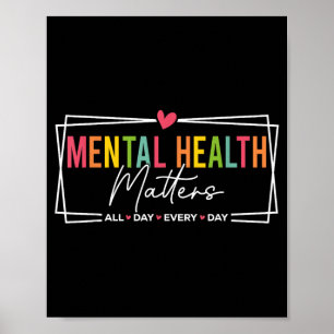 Psychische Gesundheit jeden Tag Inspiration Poster