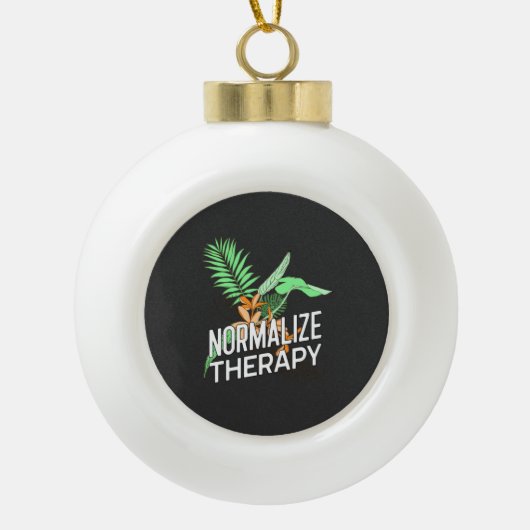 Psychische Gesundheit Keramik Kugel-Ornament (Vorderseite)