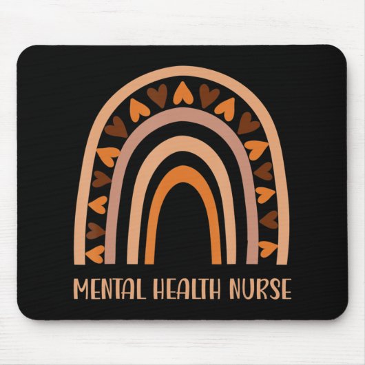 Psychische Gesundheit Krankenschwester Regenbogen Mousepad (Vorne)