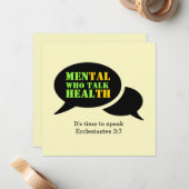 Psychische Gesundheit | MÄNNER, DIE GESUNDHEIT SPR Mitteilungskarte (Vorderseite/Rückseite Beispiel)