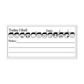 Psychische Gesundheit, Mensch Mood Tracker Emojis, Gummistempel (Prägung)