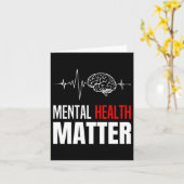 Psychische Gesundheit Menschen Gehirnproblem Bewus Karte (Gelbe Blume)