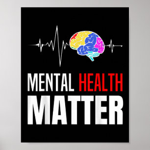 Psychische Gesundheit Menschen Gehirnproblem Bewus Poster