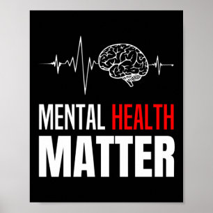 Psychische Gesundheit Menschen Gehirnproblem Bewus Poster
